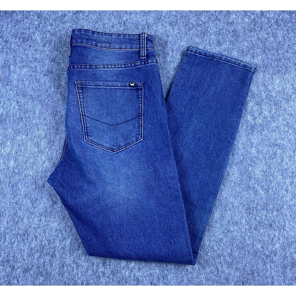 Westy Men's Nomad Jeans Blue Slim Fit Blue Denim Pants Stretch Cotton Size 34x32